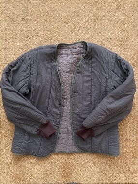 Quilted Liner Jacket in Charcoal Gray